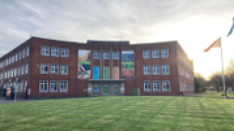 Office building in green space